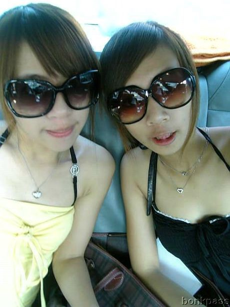 Chinese girlfriends having a all girls day out at the beach