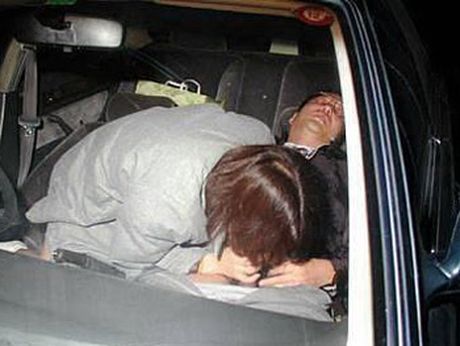 Caught fucking pants down in the car