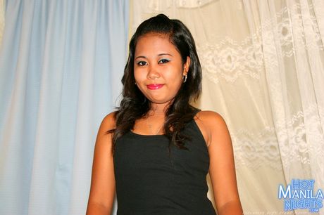 Dark skinned Filipina moaning as she rides a big dick