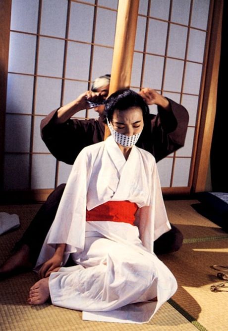 Asian teen amateur in a cage gets her pussy licked and her tits fucked