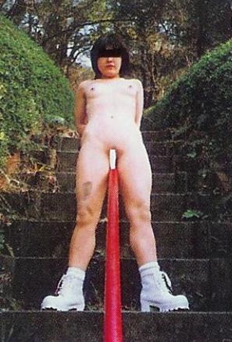 Japanese teen amateur with small tits gets her pussy licked and dicked outdoors