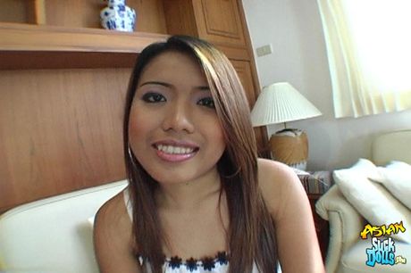 Asian Suck Doll Joon flashes ass for the cam!