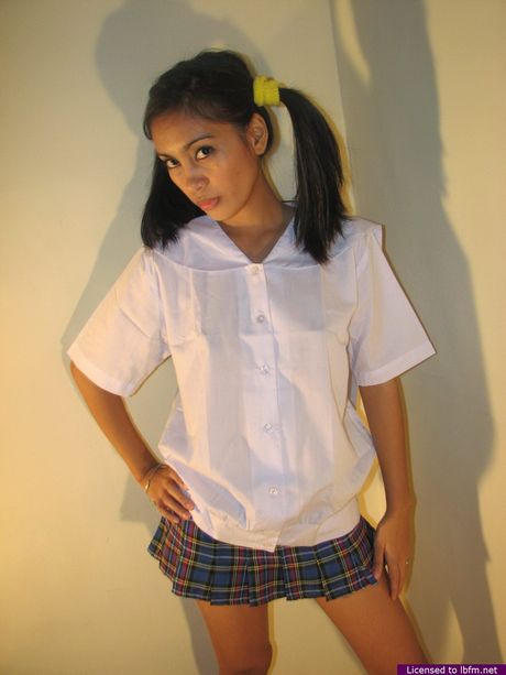 Chapala takes off her school uniform to proudly exhibit her hidden gate of heaven