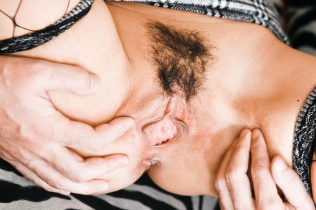 Rika Kurachi Asian sucks two dicks at once til gets their cum