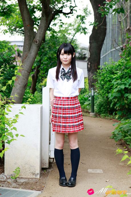 Sayaka Otonashi Asian shows ass and beaver under school uniform