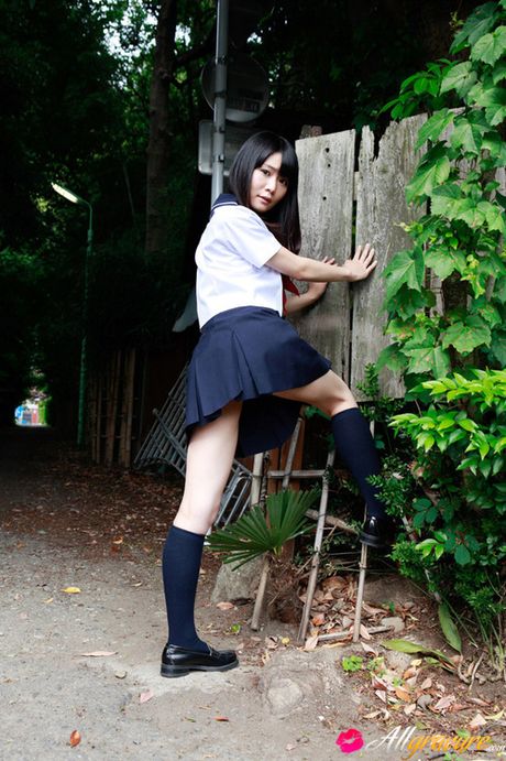 Sayaka Otonashi Asian in school uniform is not in mood for class