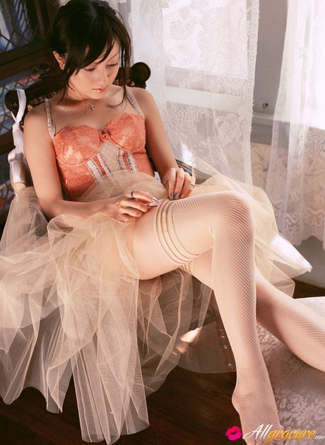 Nozomi Ando Asian in stockings and ballerina dress is amazing