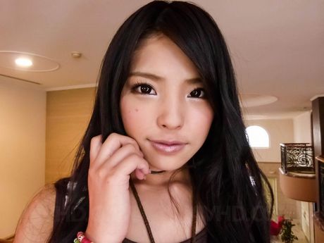 Eririka Katagiri Asian exposes ass and vagina while sucking penis