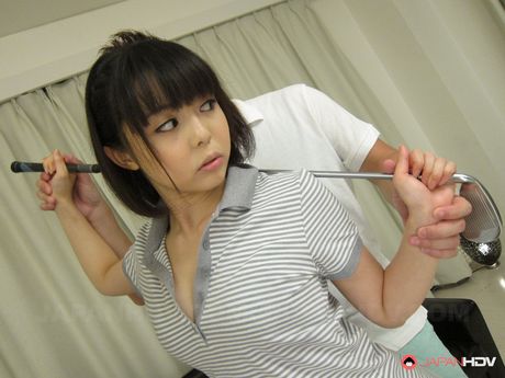 Tomoyo Isumi is fucked hard instead of learning golf