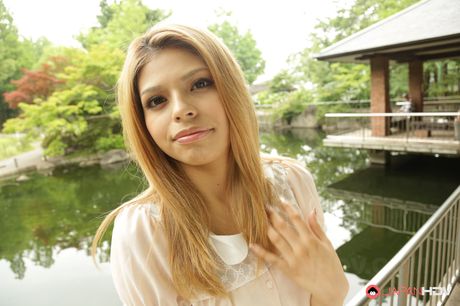 Sara Mizuhara is fucked in threesome after a park walk