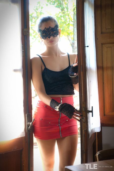 Asian babe Solange strips and toys her hairy pussy with a dildo