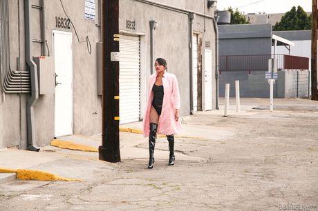 Hot Asian babes Carrie Ann & Jessica Fox in high heels & lingerie