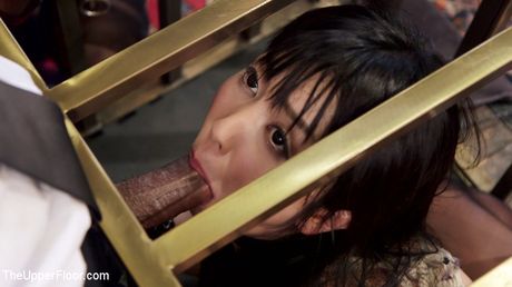 Asian teen Marica Hase & her BDSM master fucking in a hot IR threesome