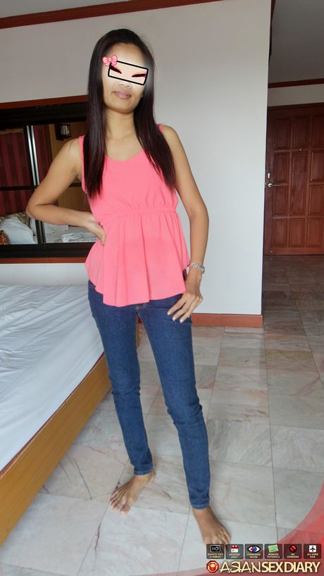 The Asian teen Tik gets her hairy pussy licked and fucked by a horny guy