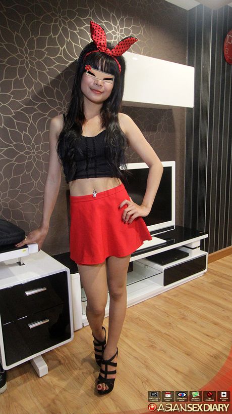 The Asian teen Nika gets her pussy and ass teased and dicked by a horny guy