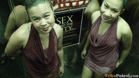 Amateur Asian teens Anne and Ivy share a stiff dick in a hot threesome