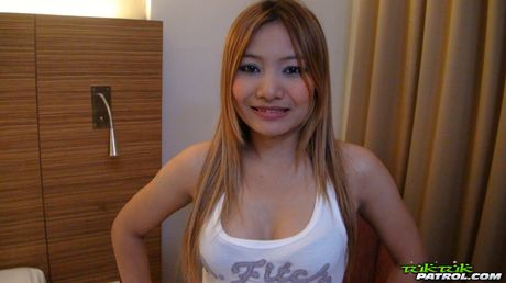 Asian teen Ning gets her big boobs and pussy banged