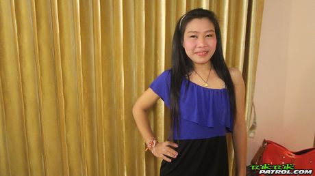 Asian teen Bee strips and shows her big ass and tits before riding a dick