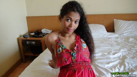 Asian amateur Nees strips and shows her big boobs and pussy up close