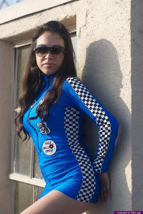 Asian amateur girl with glasses strips and shows her pierced pussy