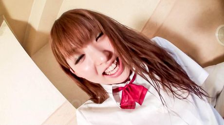 Sakura Anna Asian with erect nipples sucks dick and is fingered