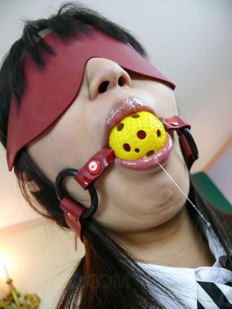 Kotomi Asakura Asian in fishnets is roughly pumped in BDSM action