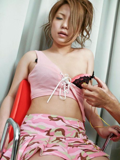 Tsubasa Tamaki Asian is aroused with vibrators on hairy vagina