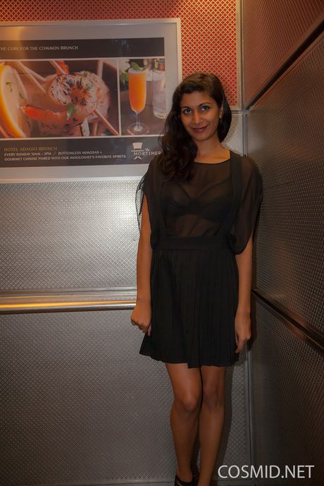 Amazing Asian Carla White strips to her heels and shows her hairy cunt