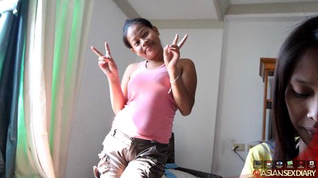 Asian teen Grace gets her hairy pussy dicked by a horny guy