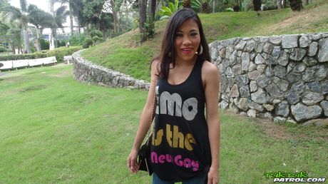 She is a hot Asian milf who loves to get fucked hard and cum on her tits.