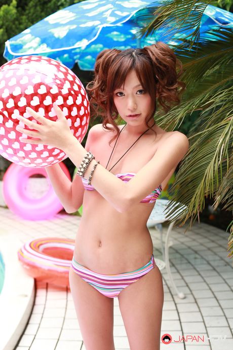 Naughty brunette girl in a sexy bikini will surely impress everyone