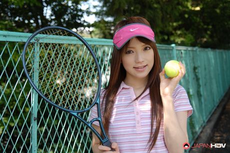 Beautiful tennis player Nazuna Otoi  showing her beauty outdoors