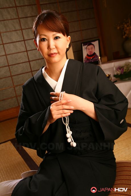 While mourning Waka Kano is ready for a strangers hot touch.