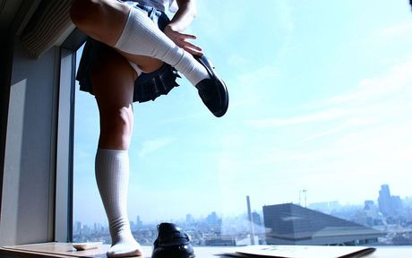 Hina Tachibana - Hot Asian student likes showing off panties