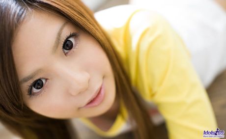 Riri Kuribayashi - Asian teen cutie poses in pjs and shows tits