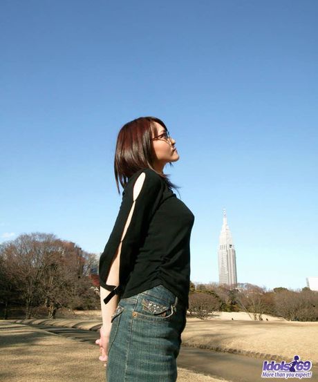 Sexy Asian teen Tsukasa strips and gets her hairy pussy licked and screwed