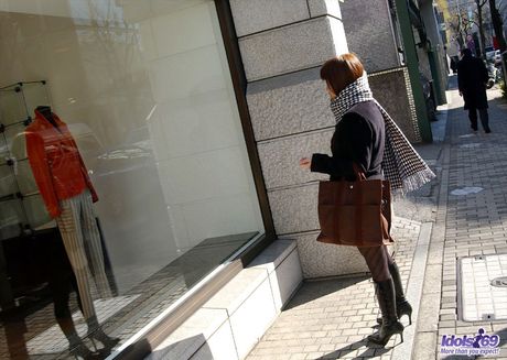 Sexy Asian schoolgirl Yuria toying her pussy with a dildo in the bathroom