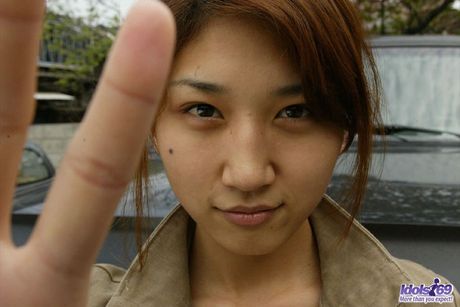 Japanese model is a slutty chick who enjoys teasing guys with her hot pussy