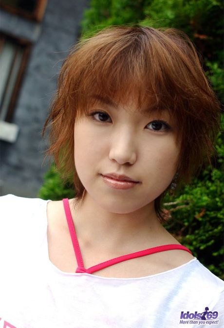 Horny Japanese tramp likes to finger her pussy and show off her hot tits a lot