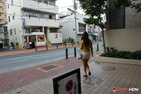 Slutty Akari Niiyama rides cock when the toys are not enough for her.