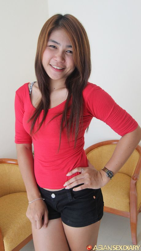 Amateur Asian Tan gets her hairy pussy licked and dicked by a horny guy