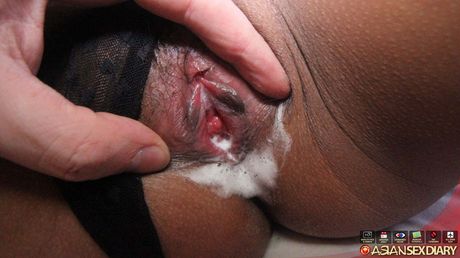 Asian teen Ashley gets her pussy licked and dicked by a hung stud