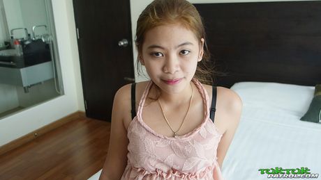 Asian teen Mint gets her hairy pussy licked and dicked by her boyfriend