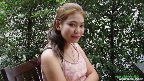 Asian teen Mint gets her hairy pussy drilled by a guy