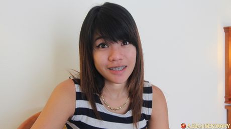 The Asian teen Lexi gets her hairy pussy licked and her ass fucked by a white guy