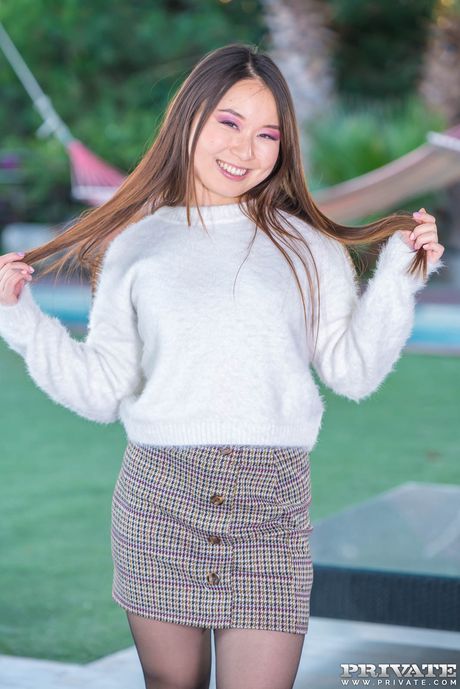 Asian teen Yiming Curiosity gets her pussy licked and dicked by a white guy