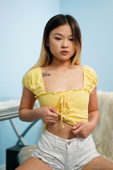 Skinny Asian teen Lulu Chu gets her pussy licked out and dicked hard