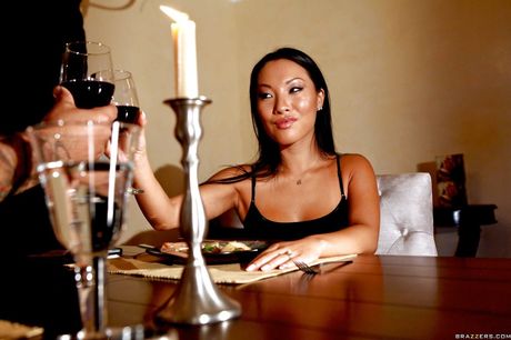 Amazing japanese wife Asa Akira in hot underwear fucked after good blowjob