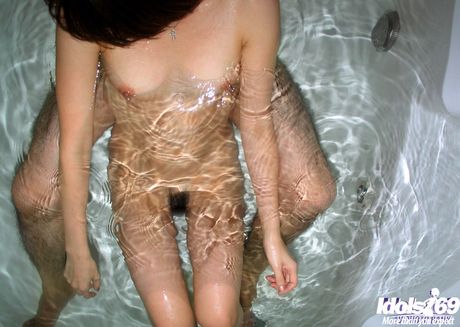 Shapely japanese teen Sumire banged hard in her hairy pussy after hot suck in shower