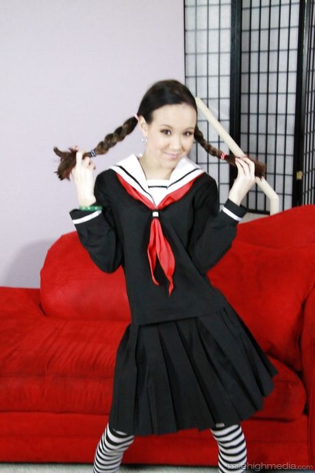 Sexy oriental Amai Liu in sexy stockings suck and fuck bbc